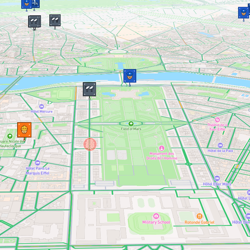 codriver tilted map view